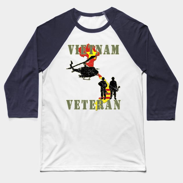 Vietnam Veteran Baseball T-Shirt by Wykd_Life